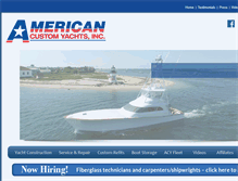 Tablet Screenshot of americancustomyachts.com
